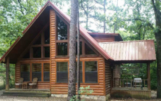 Waterfall cabin exterior.