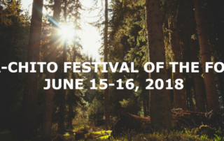 Forest. Text: Owa-Chito Festival: June 15-16, 2018.