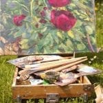 Painting Easle-Brushes-Outdoors