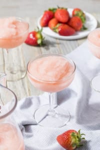 Strawberry Frose (frozen slushy wine).