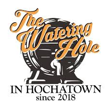 The Watering Hole logo. Additional text: In Hochatown since 2018.