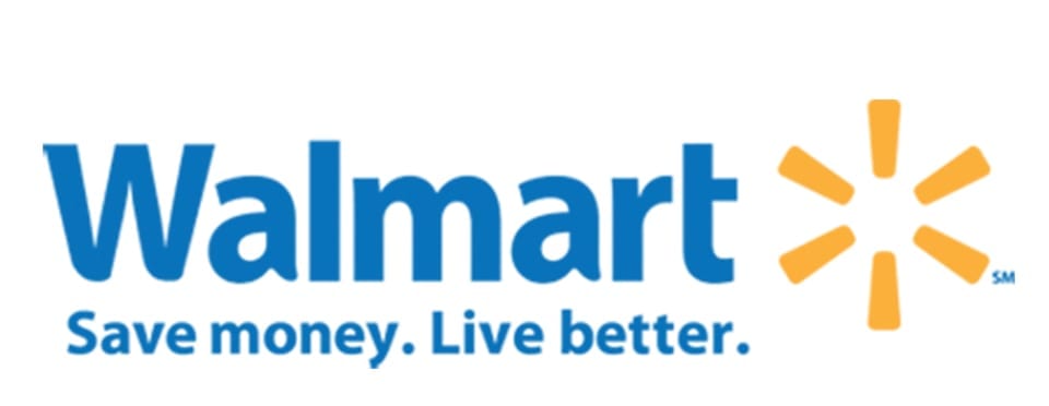 Walmart Logo. Text: Save Money, Live Better.