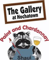 images (1) The Gallery in Hochatown logo. Additional text: Paint and Chardonnay.