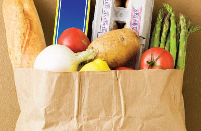 page_image_shopping Brown bag full of groceries.