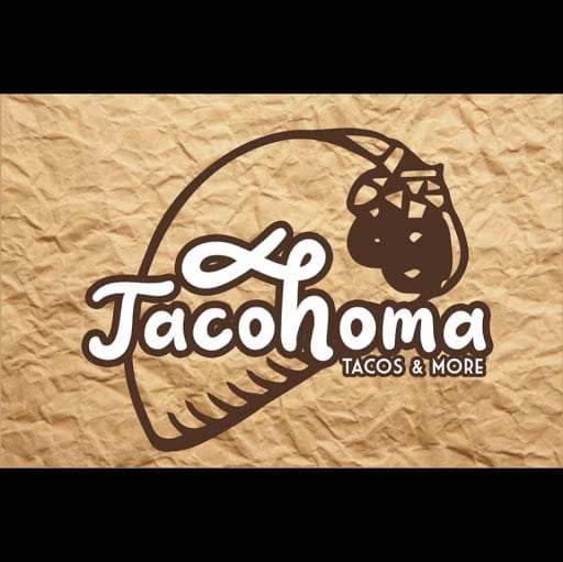 Tacohoma logo. Text: tacos & more