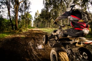 Person riding through ATV trails in Oklahoma