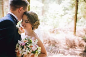 Couple at Forest Wedding Venues in Oklahoma