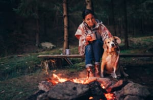 Campfire at Pet Friendly Cabins in Oklahoma