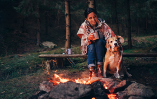 Campfire at Pet Friendly Cabins in Oklahoma