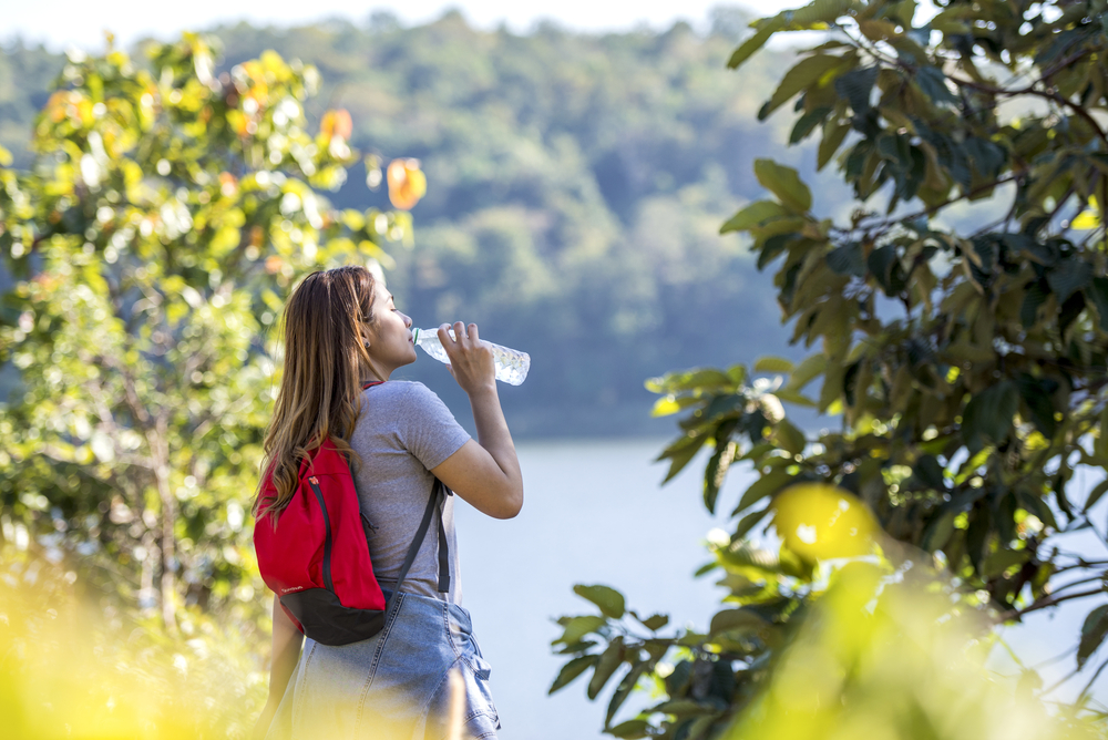 Picture of woman following health and wellness tips.