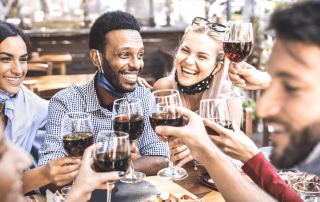 A photo of a group at Oklahoma wineries.