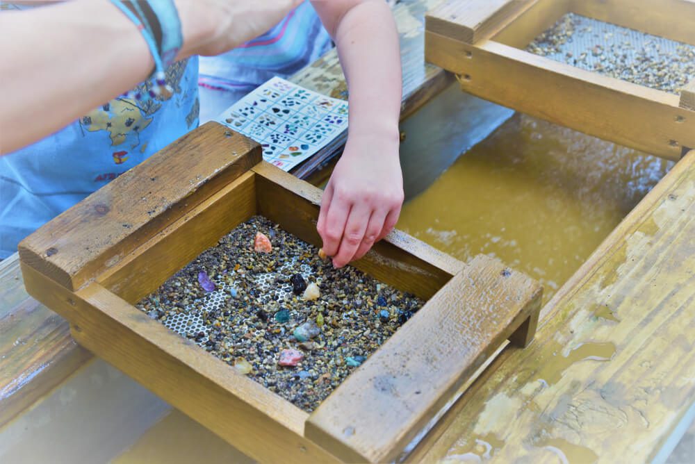 A photo of someone enjoying one of the various kid-friendly Broken Bow attractions.