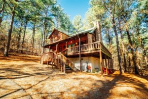 A cabin rental like this one puts you near the top things to do in Broken Bow.