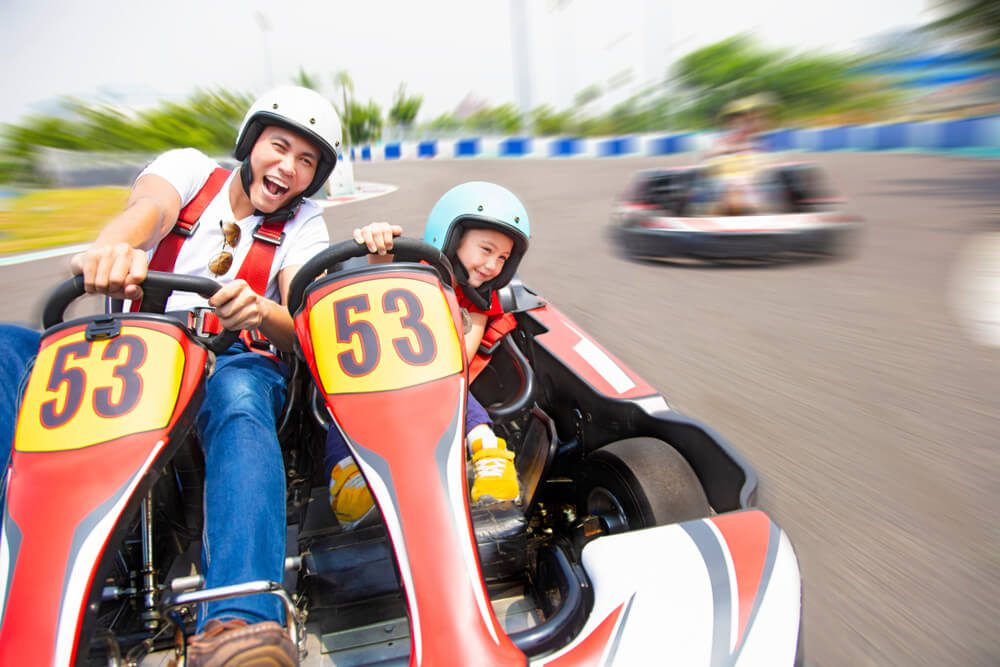 Riding go-karts is one of the various fun things to do in Hochatown.