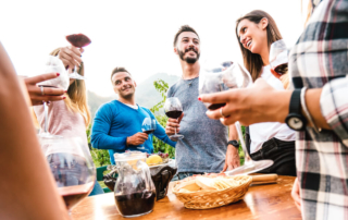 A group at a winery, one of the many attractions in Broken Bow.