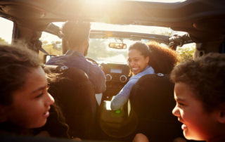 A family on their road trip from Dallas to Broken Bow.