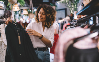 A woman shopping in a Broken Bow store.